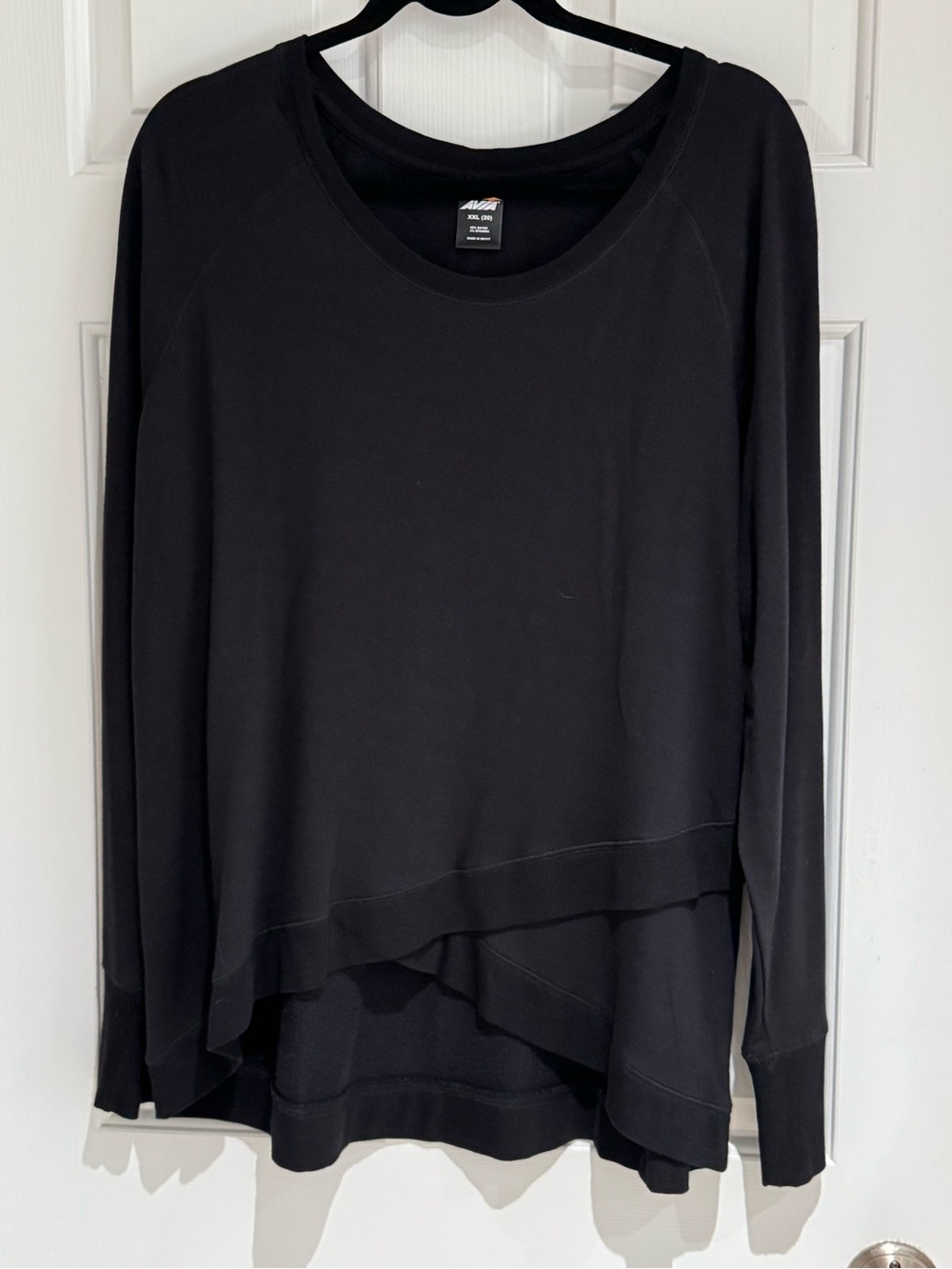 Avia Black Layered Long-Sleeve Women's Sweatshirt